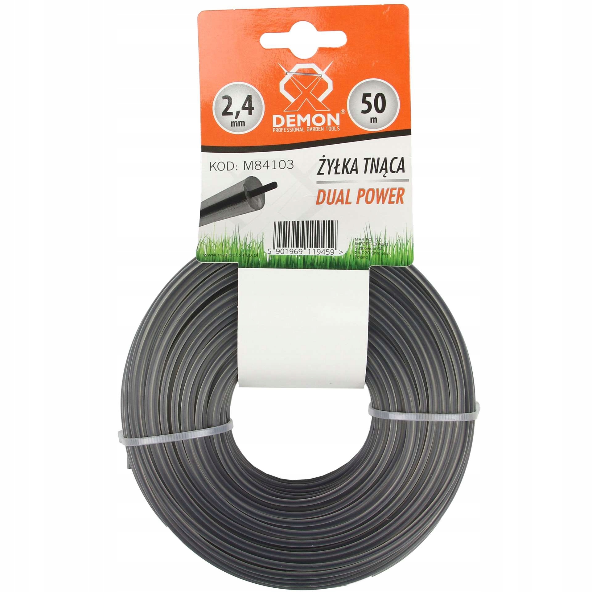 

Żyłka Tnąca Wzmocniona Do Kosy Okrągła 2.4mm x 50m