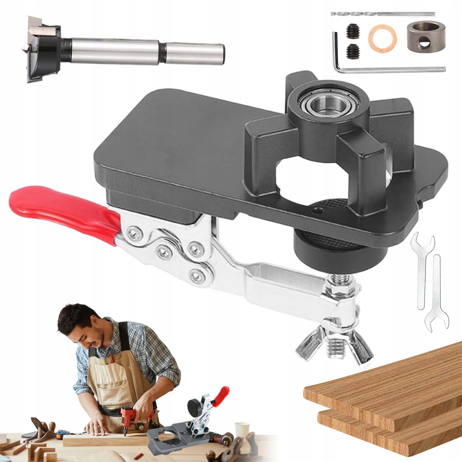 Polohovač Pro Vrtání Otvorů Pro Závěsy, Hliníková Šablona