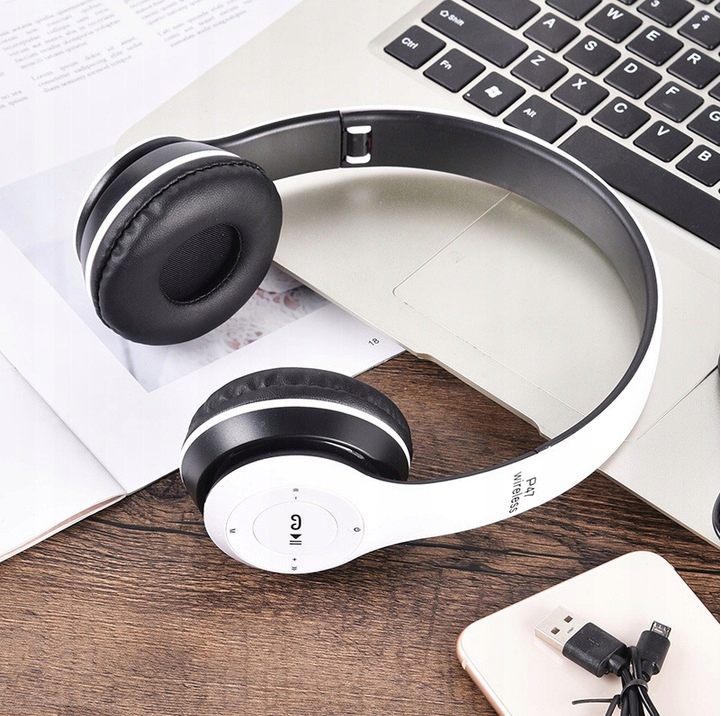 SŁUCHAWKI BEZPRZEWODOWE P47 BLUETOOTH MIKROFON MP3 nauszne GAMINGOWE Model P47