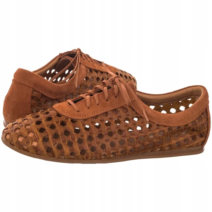 Kožené dámské polobotky Maciejka Rude 07328-29/00-1 Hnědé