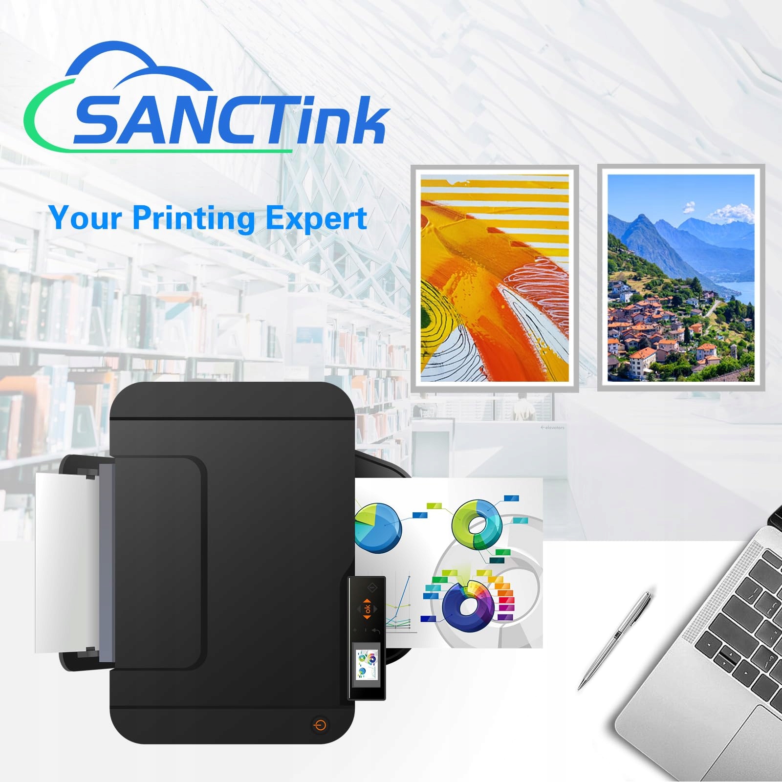 SANCTINK Tusze 405XL Do Epson Workforce Pro WF-3820DWF 10 Sztuk — miniatura 7