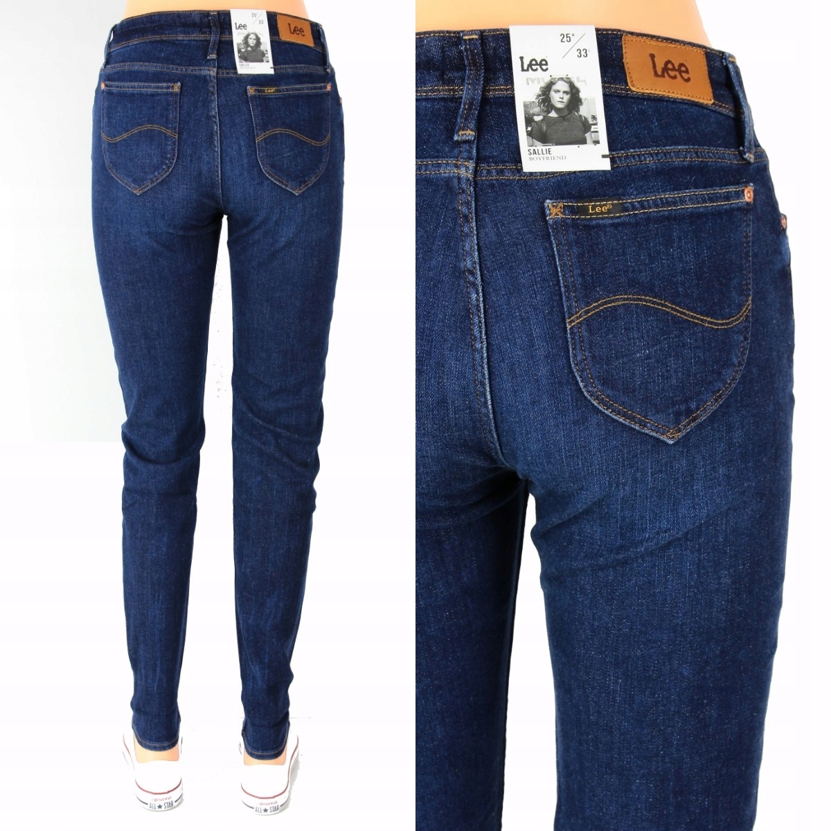 

Lee Sallie Slim Tapered Jeansy Boyfriend_ W25 L33