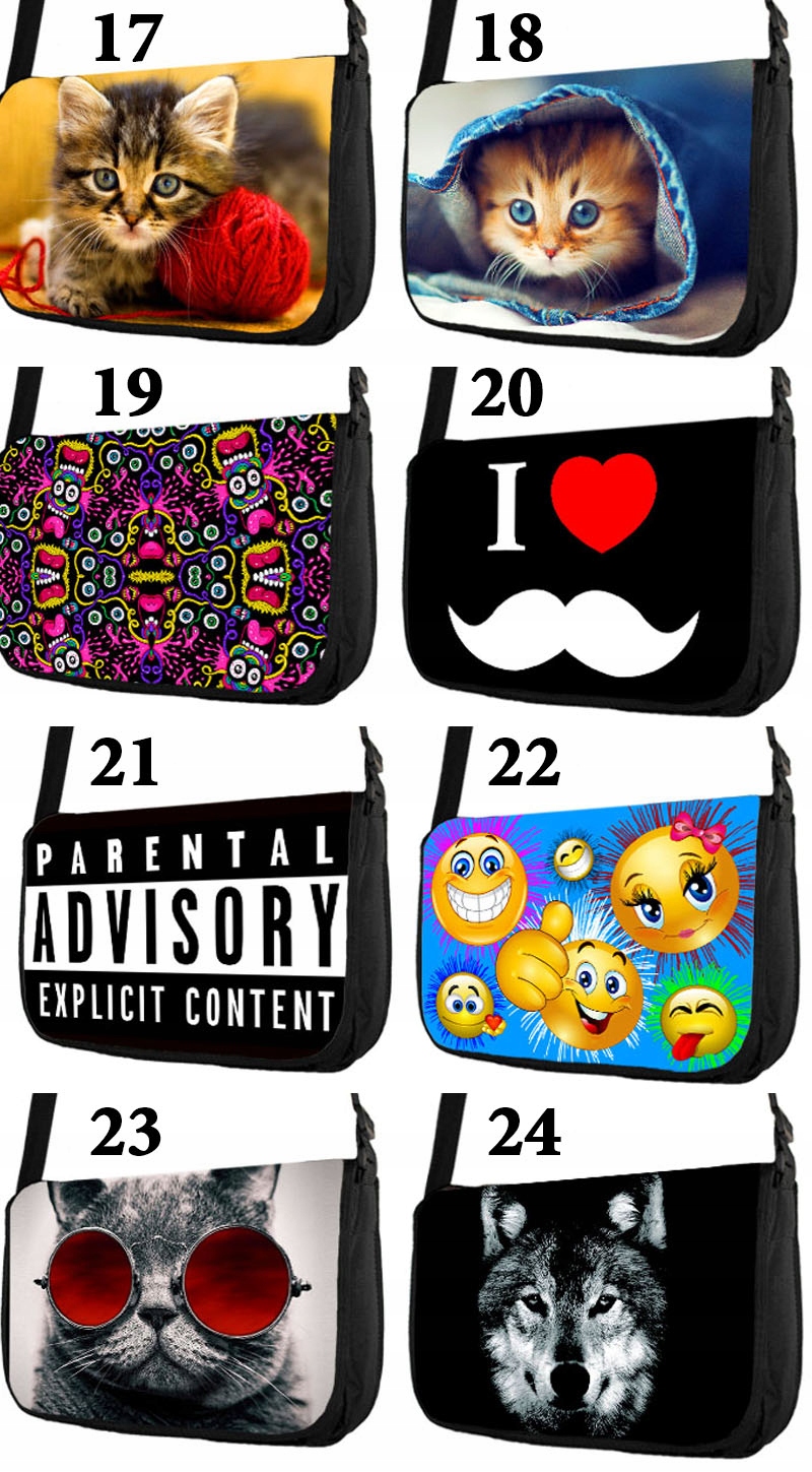 TORBA NA RAMIĘ A4 MŁODZIEŻOWA LISTONOSZKA # 2018 Styl miejski