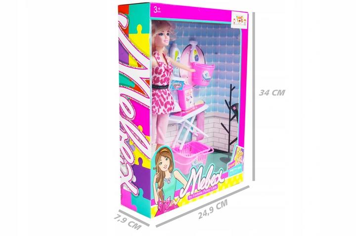 ZESTAW PRALNIA LALKA I AKCESORIA DLA DZIEWCZYNKI Materiał plastik tkanina inny