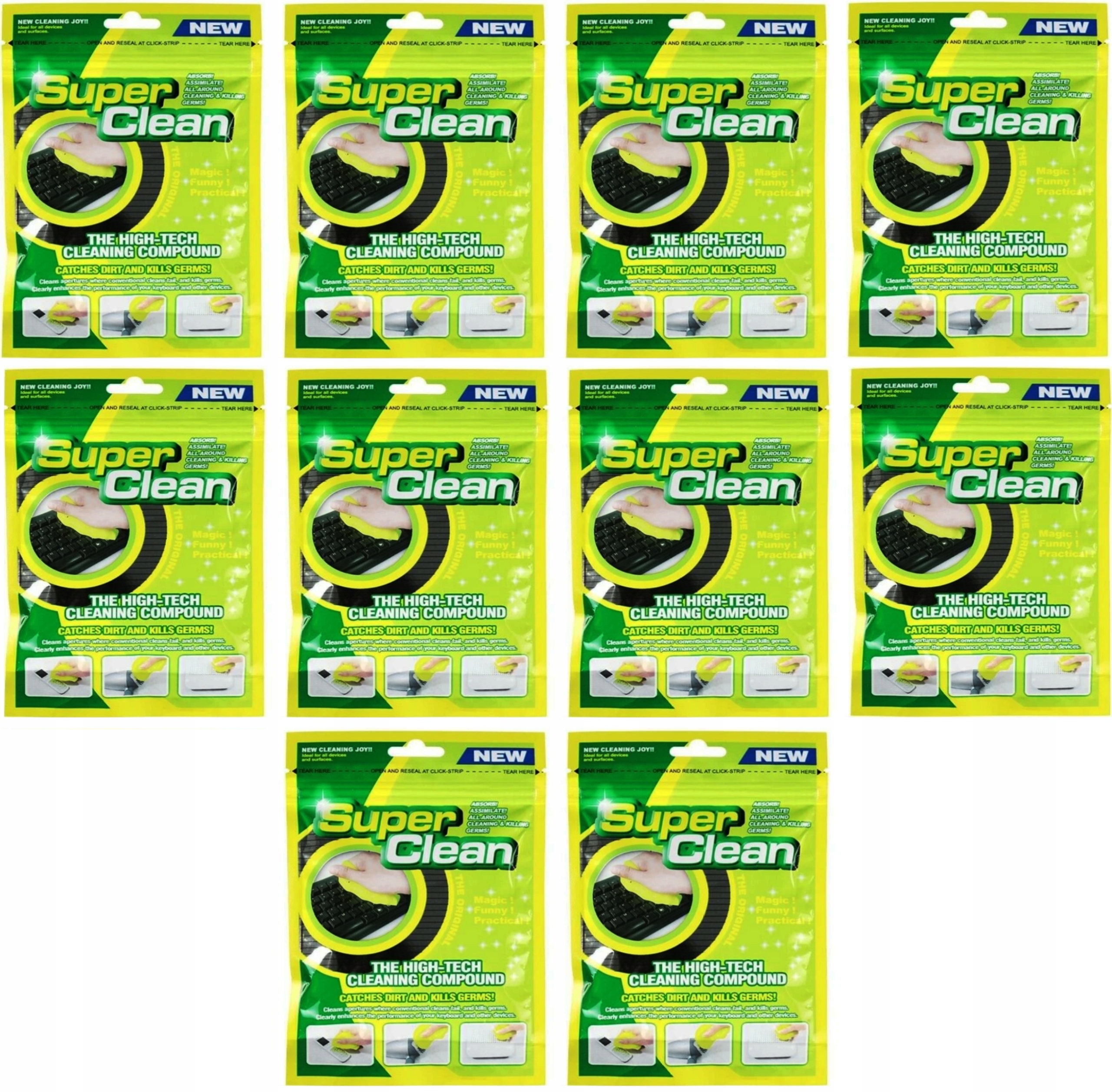 

10x Czyścik Guma Do Klawiatur Telefonów Plastelina