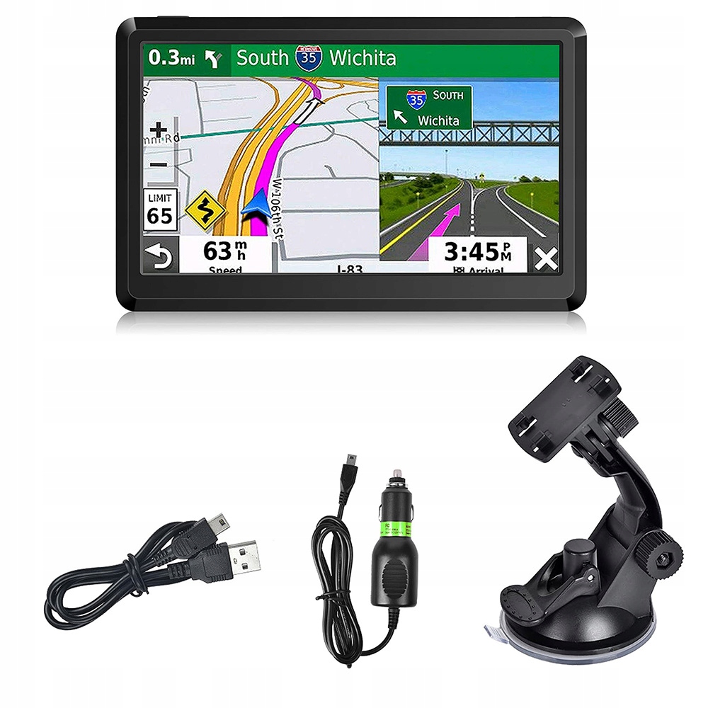 Nawigacja samochodowa Gps dla Ciężarówek 7Cali Ekran Obsługuje map Europy