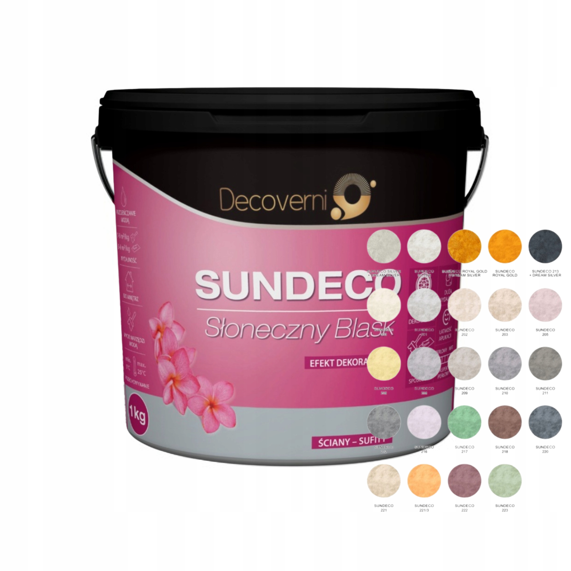 Sundeco Decoverni perleťovo- metalická farba Silver 2,5 kg