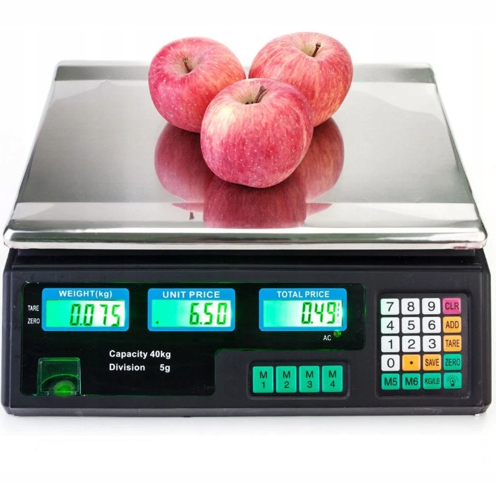 Bezdrátová Elektrická Gastronomická Váha LCD 40KG Akumulátor