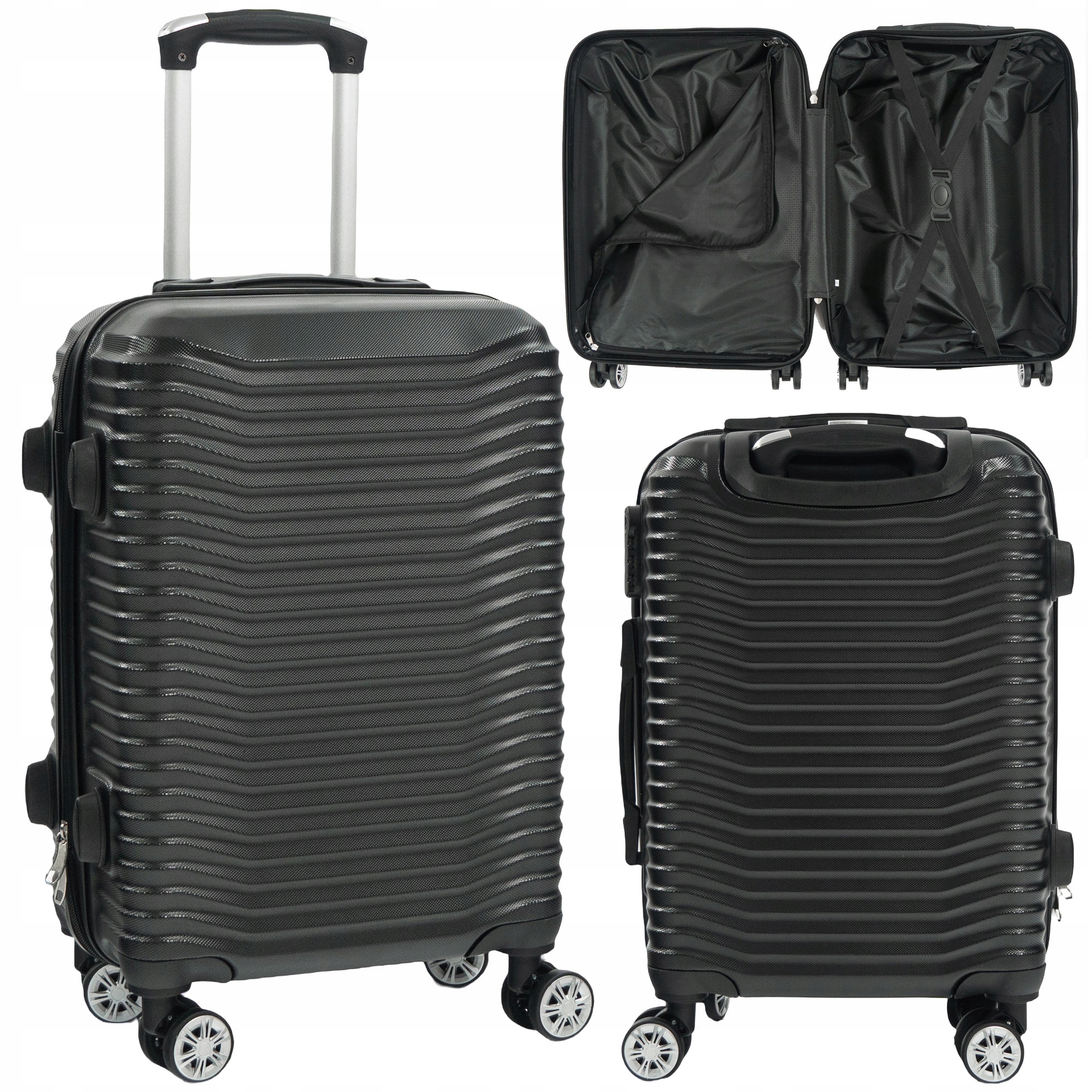 Kabinový Cestovní Kufr Na Kolečkách 34 L Příruční Zavazadlo Abs pro Letadlo