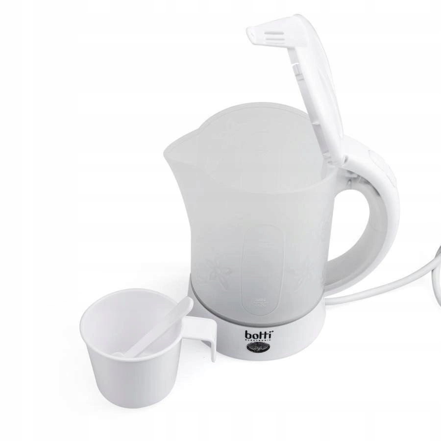 Elektrická varná konvice Botti Teo 0,6L Turistická 650W Bílá