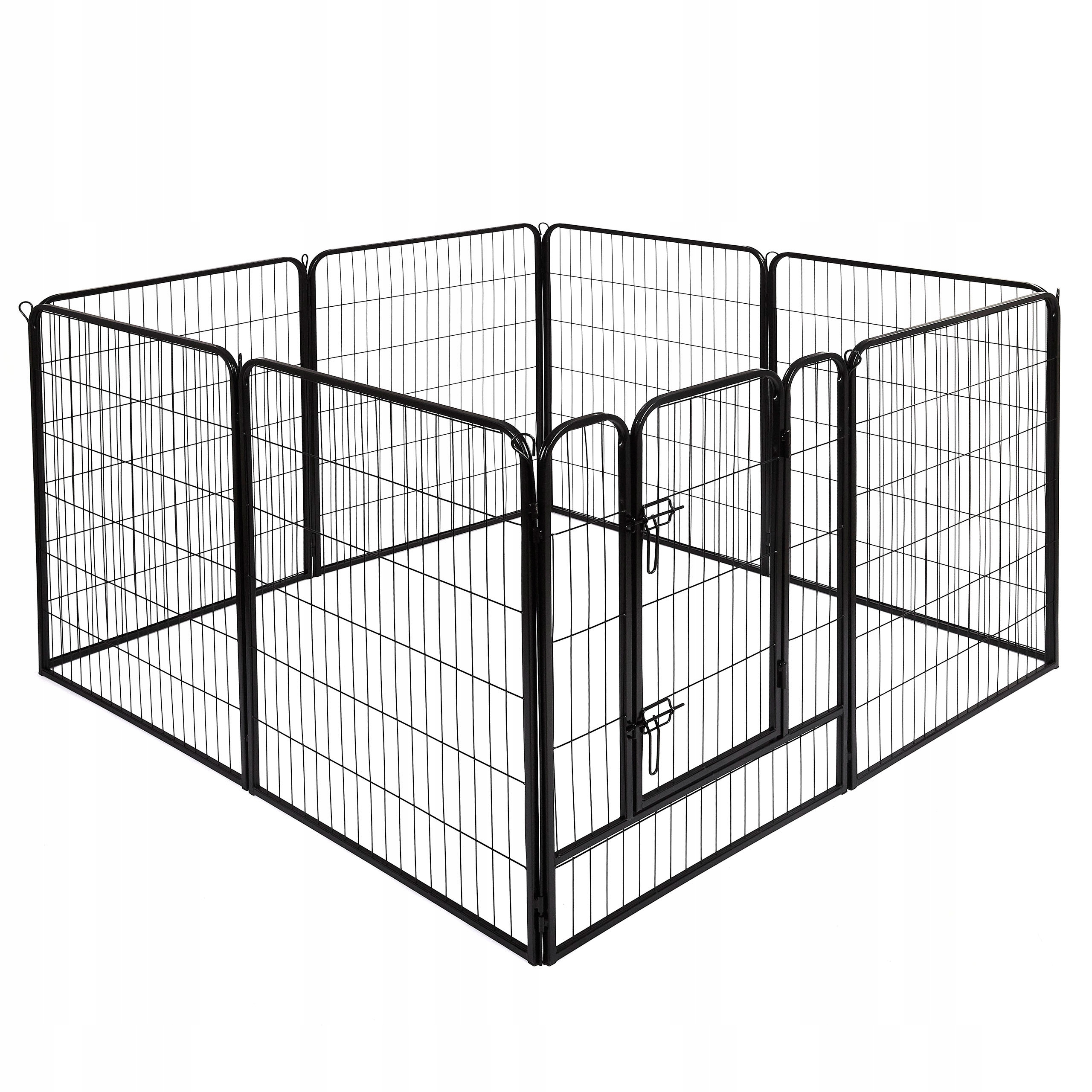 Levně Kovová Kotec s prahem pro psa – L Heavy 8 panelů 77 × 101 cm