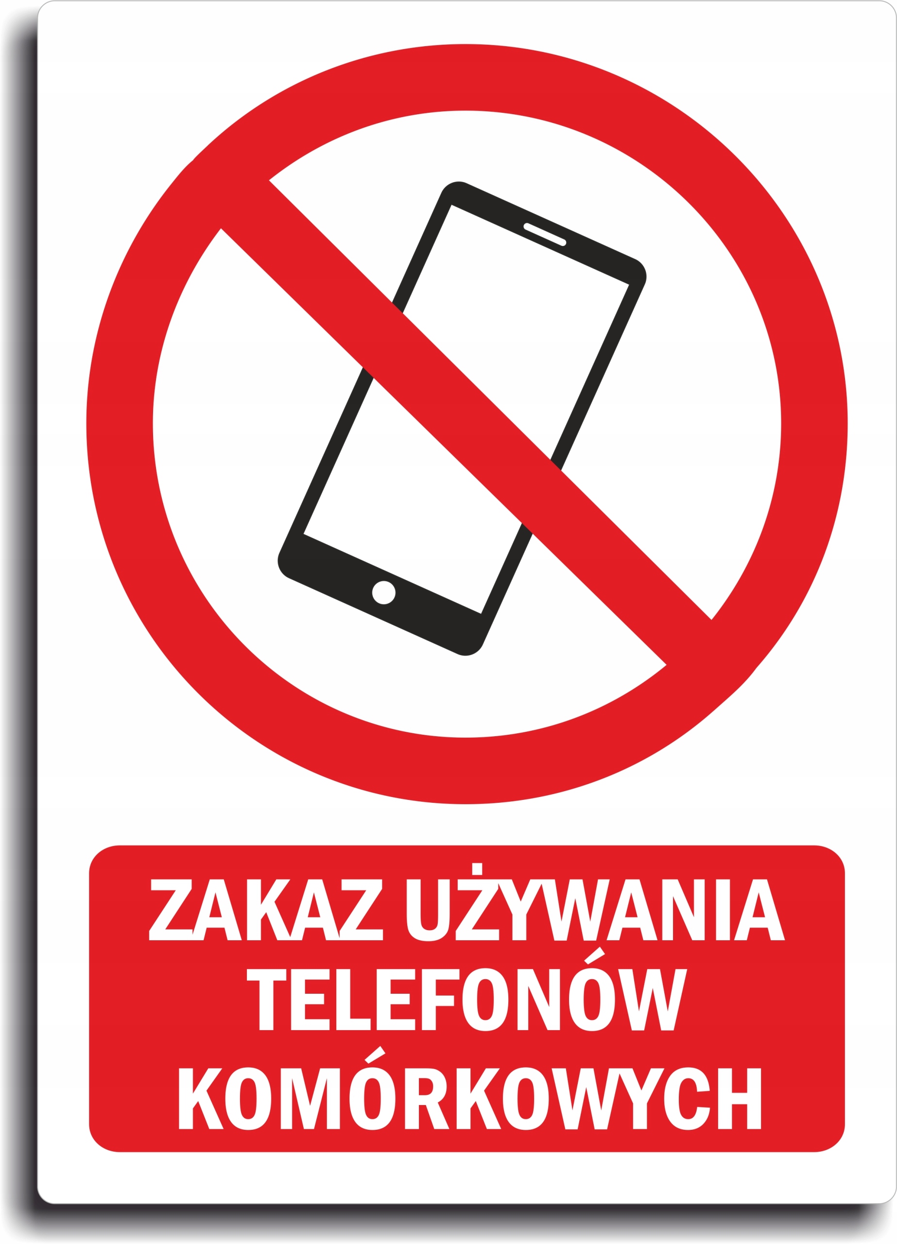 

Naklejka Zakaz Używania Telefonu 20x28cm