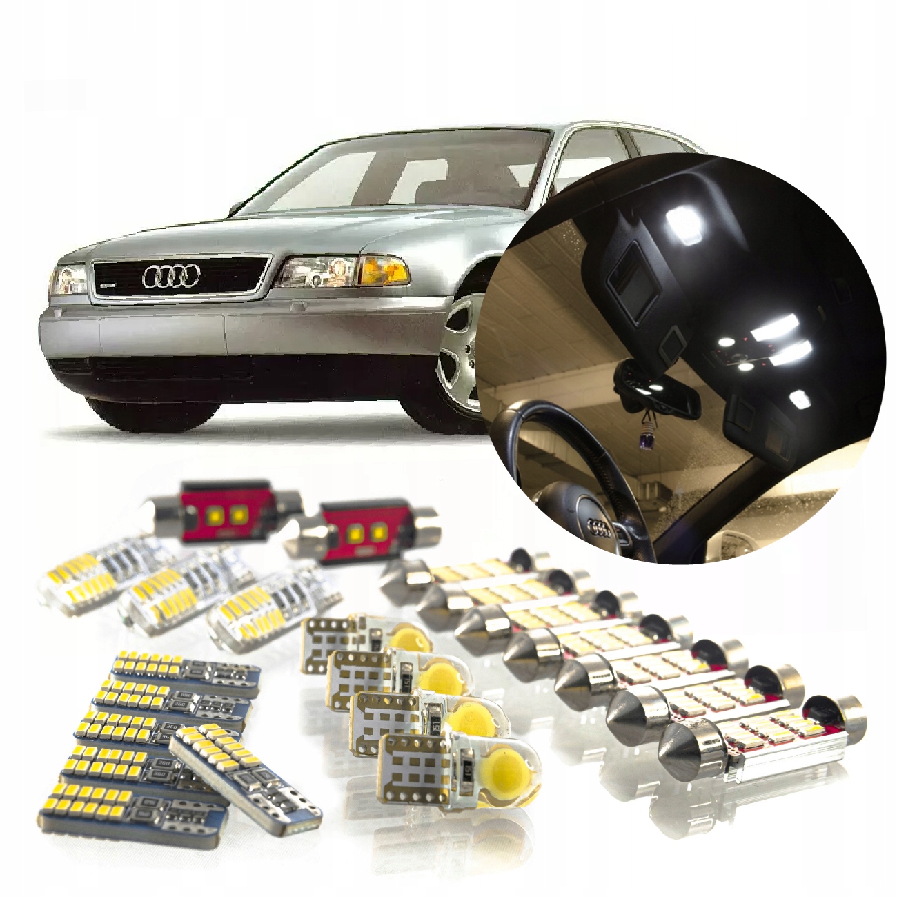 Audi A8 D2 – Sada Led Osvětlení Interiéru! Vip