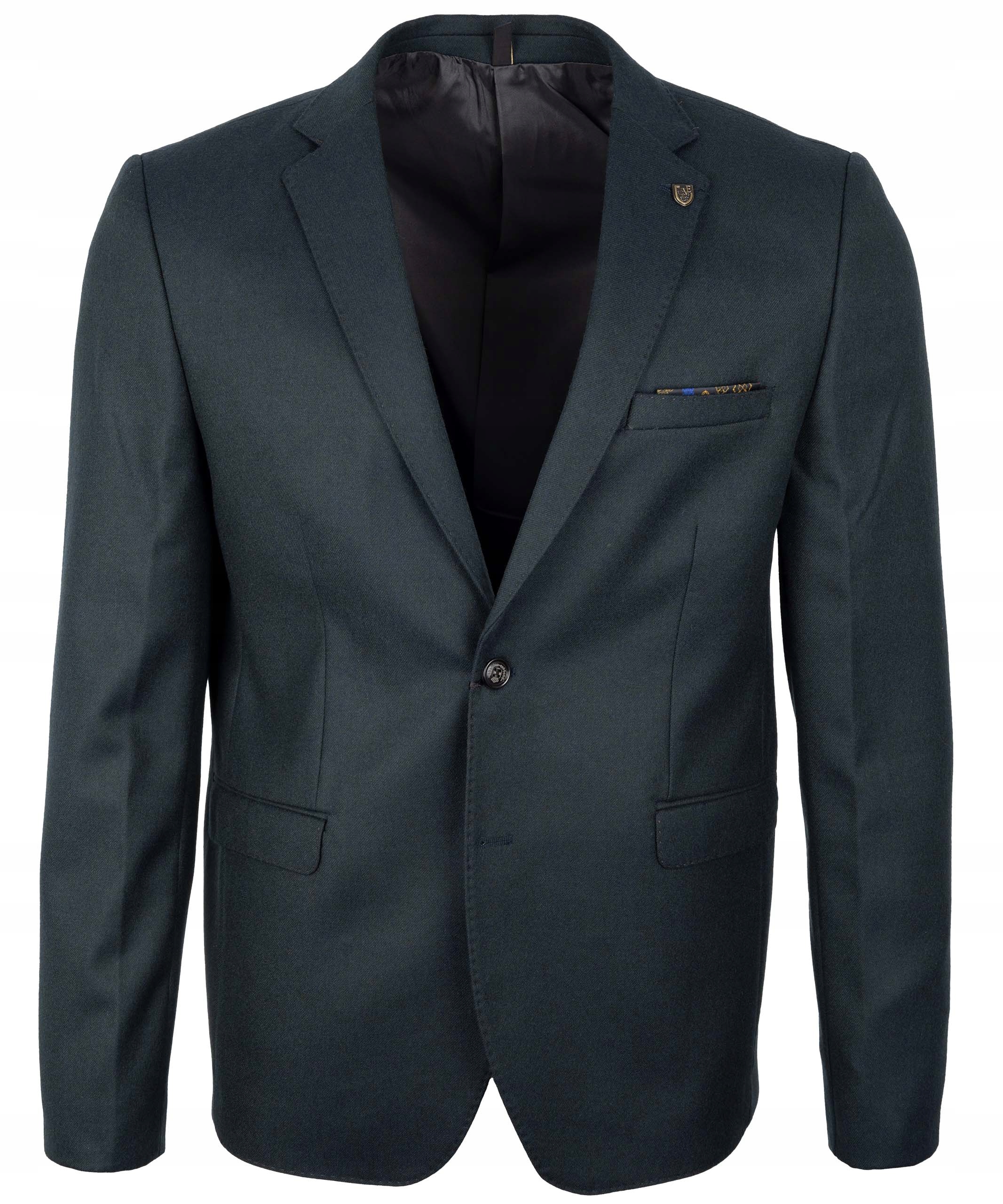 Marynarka męska, zielona 100% wełna Victor Enzo 46