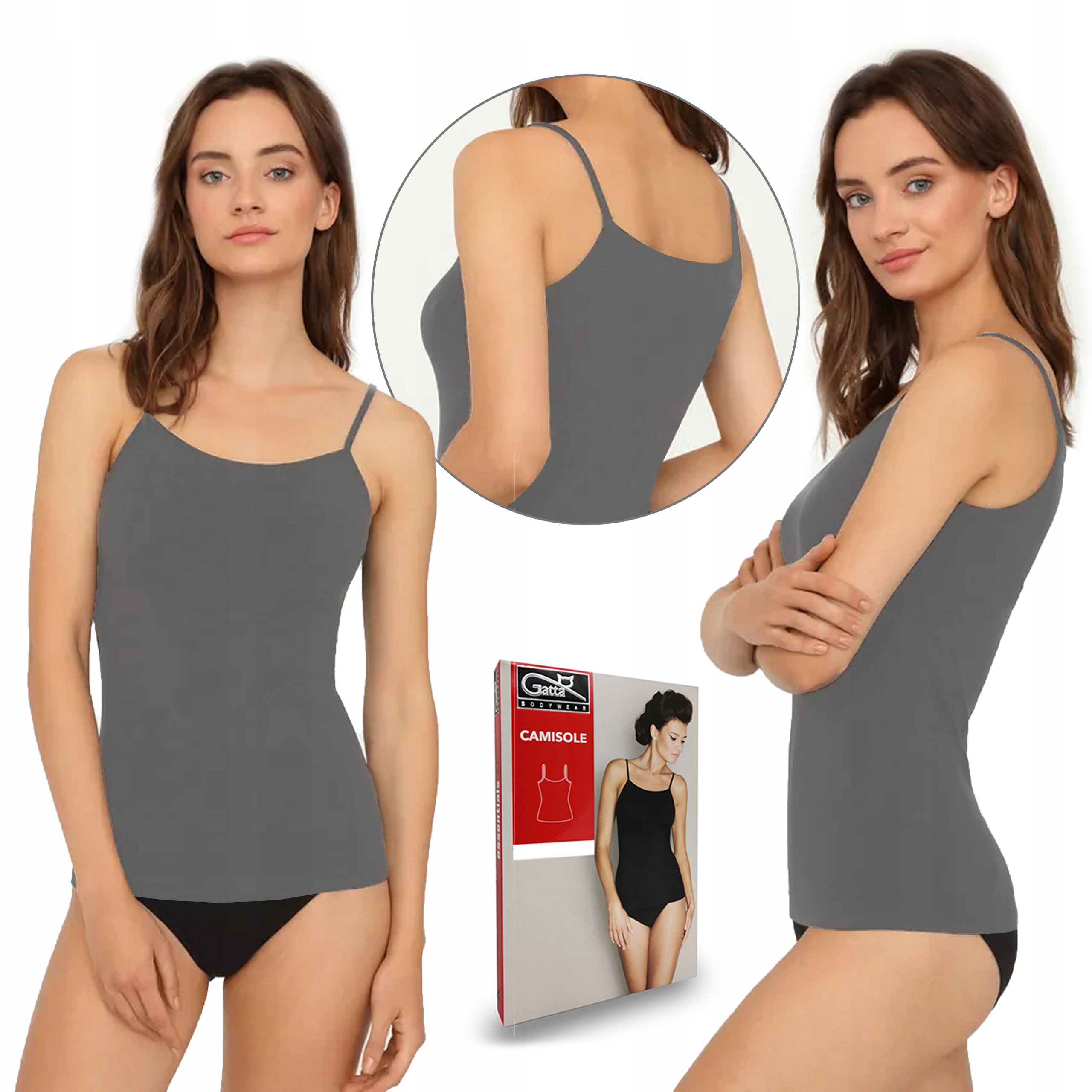 

Koszulka na ramiączkach Gatta Camisole, grigio, S