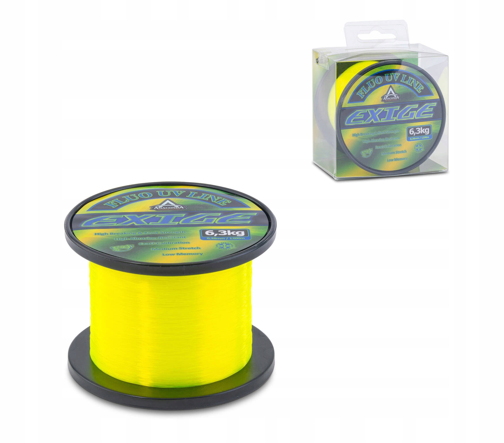 Vlasec Anaconda Fluo Exige Uv Carp 0,33 mm/1200 m
