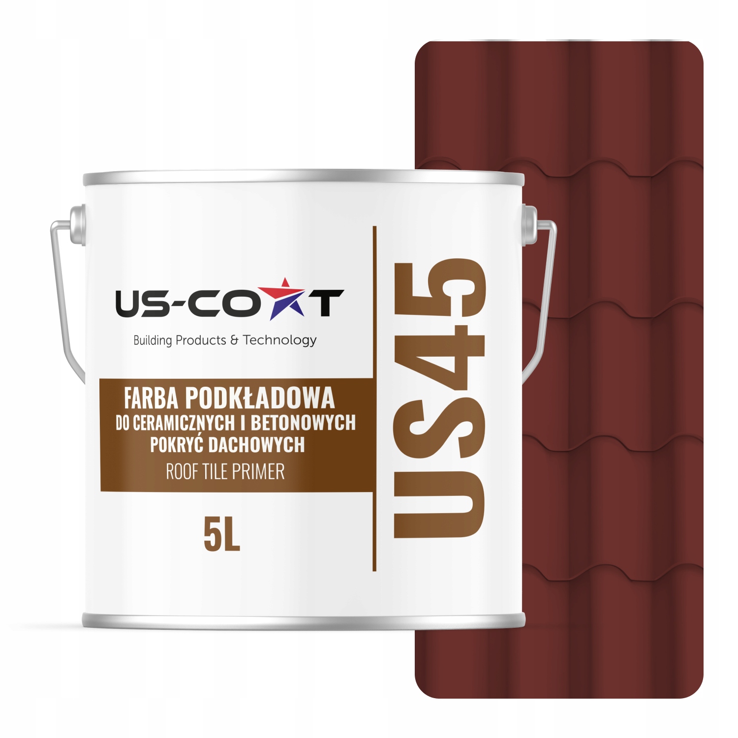 Podkladová Farba Na Strechu Keramická 5L 35m² Odolná Čerešňová RAL3009 Mat