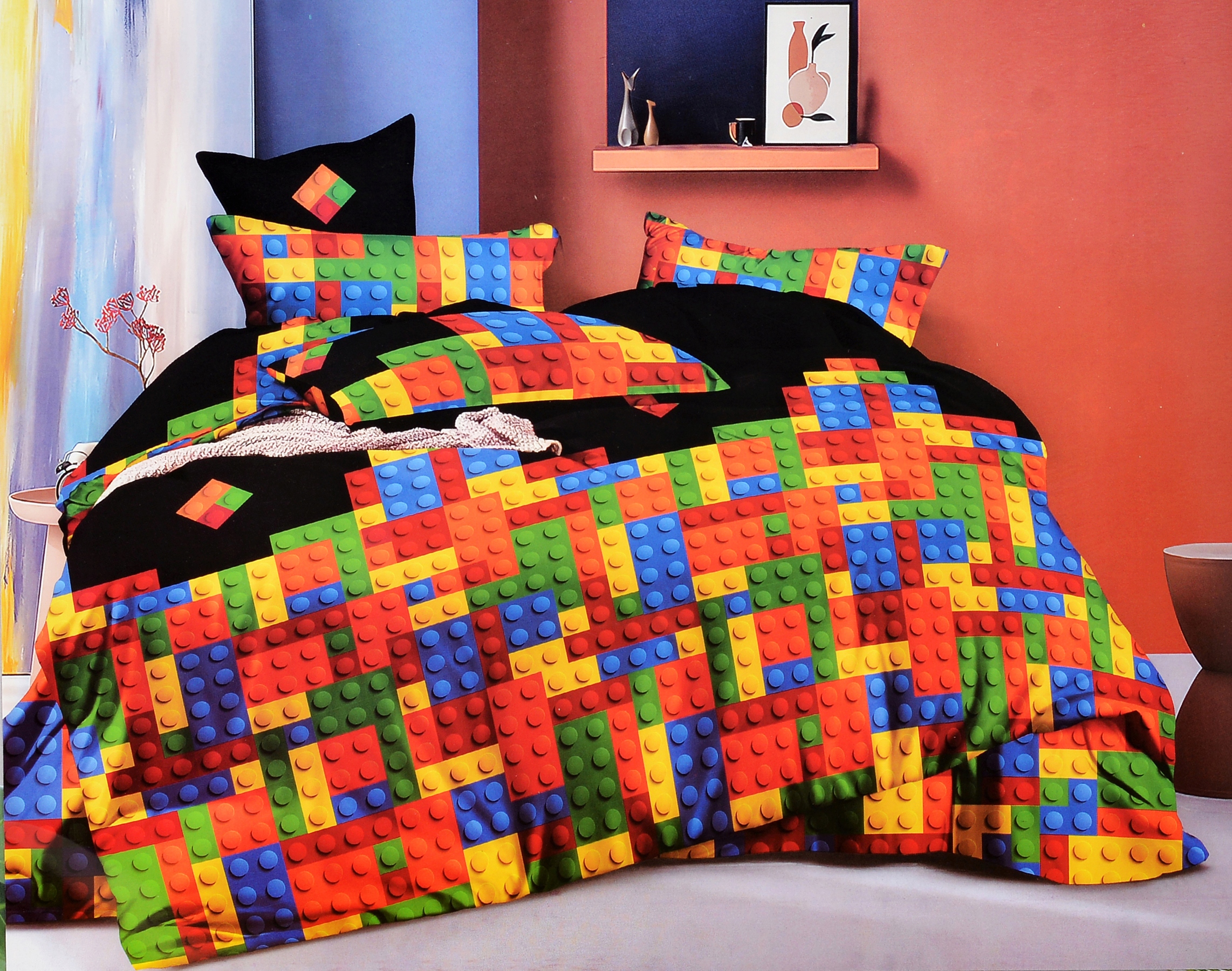 KOMPLET POŚCIELI TIK TOK 160X200 BAWEŁNA SATYNOWA +PRZEŚCIERADŁO KOLORY Marka Cotton world