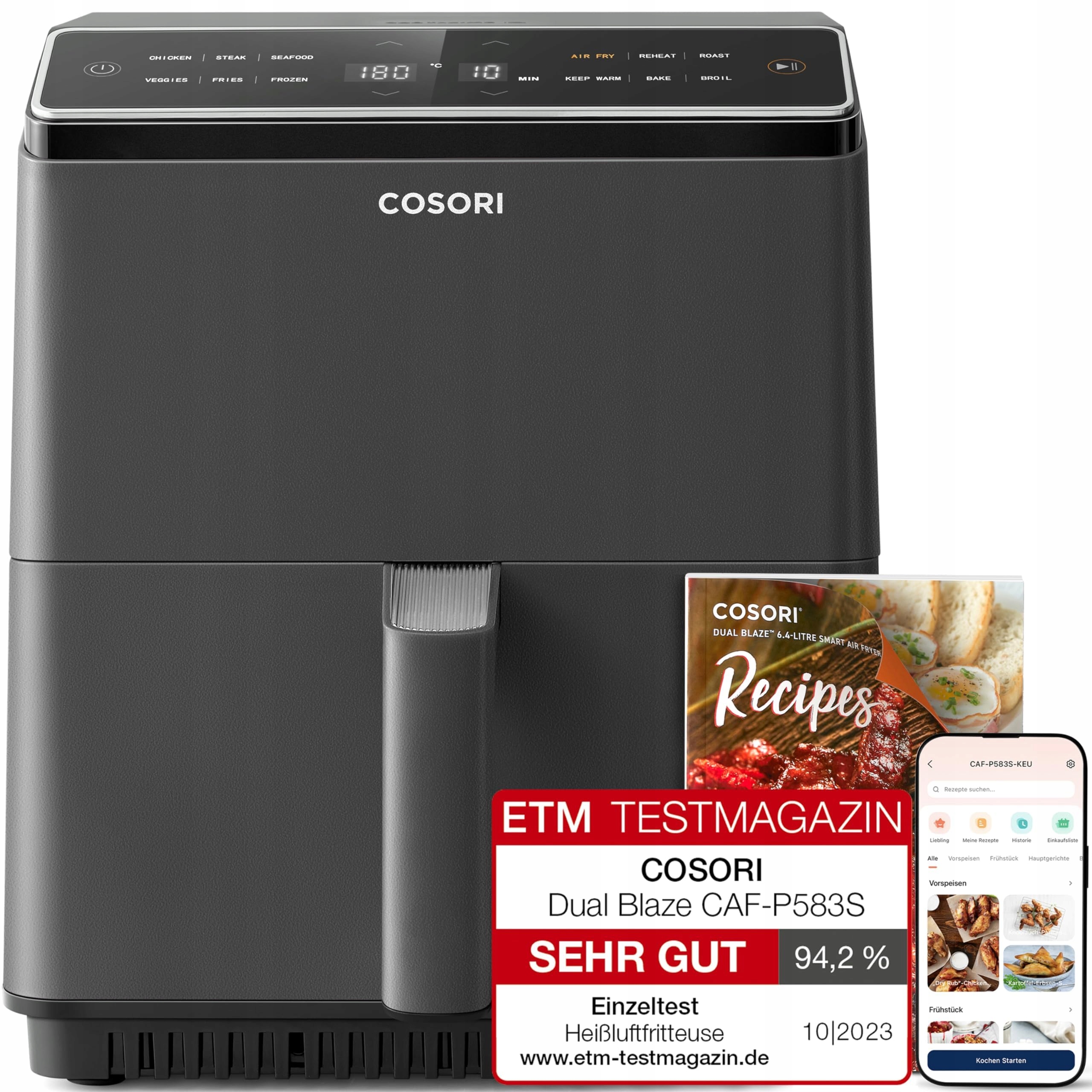 PHILIPS Airfryer 3000 7.2L 16w1 Technologia RapidAir Plus Aplikacja HomeID — miniatura 10