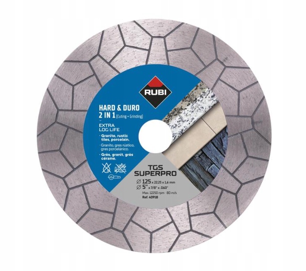 Diamantový kotouč 125x22,2 mm Rubi Tgs Superpro