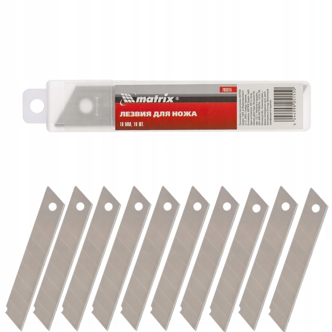 

Nóż łamany 18mm ostrza wymienne do tapeciaka 10szt