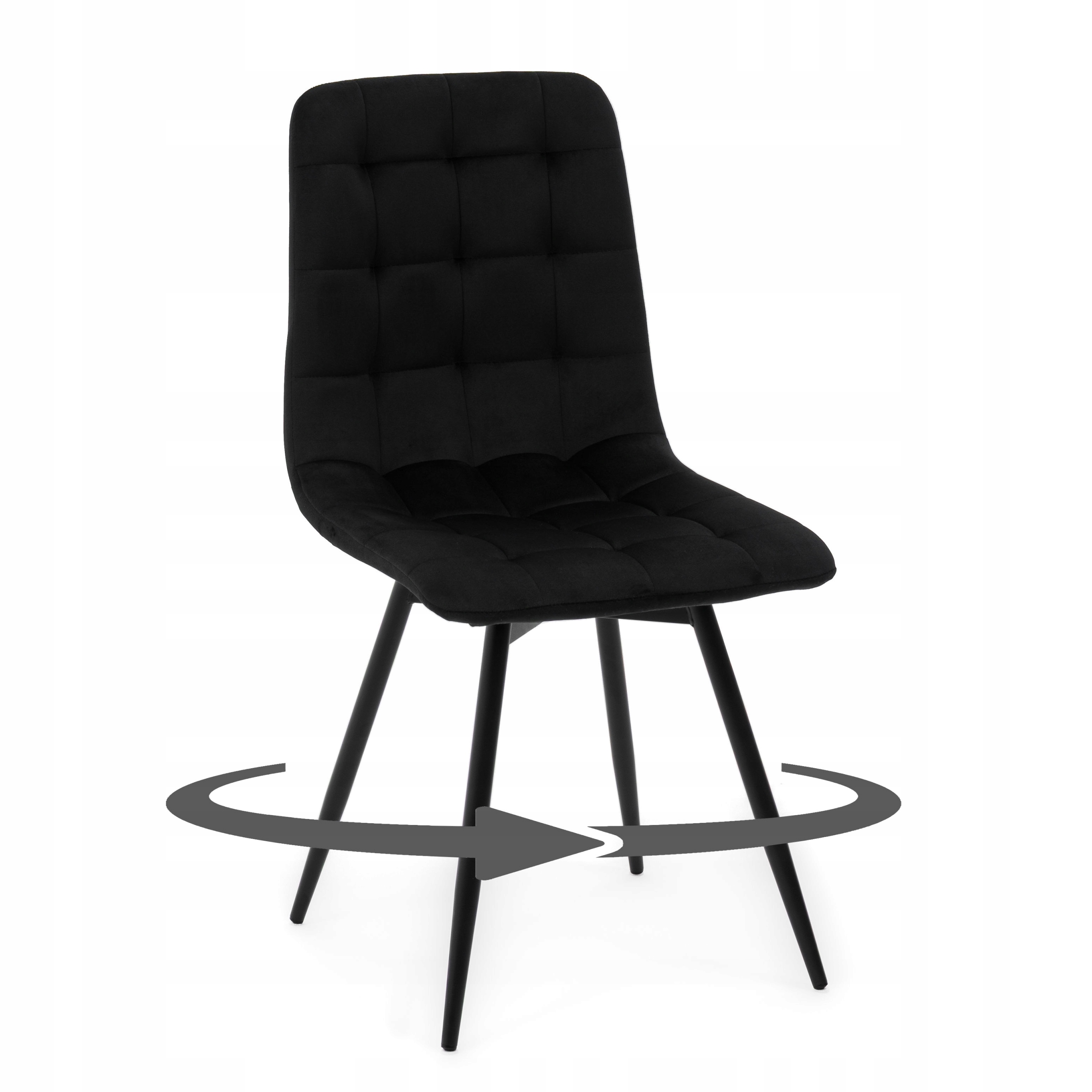 Otočné Čalouněné Křeslo Do Obývacího Pokoje Velur Samet Arco Černé