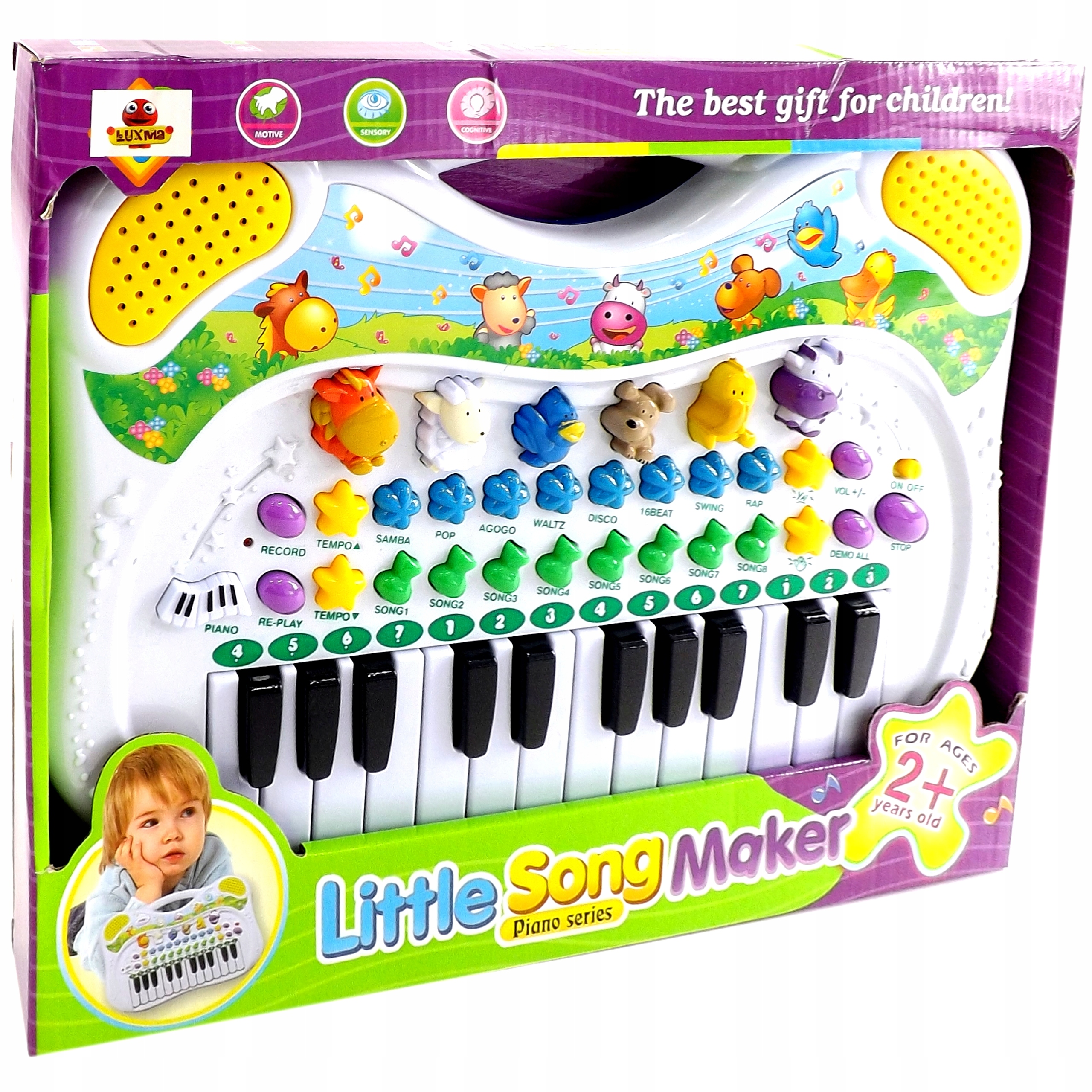 ORGANKI PIANINKO FARMA ZWIERZ NAGRYW farma 8843 Kolor dominujący biel