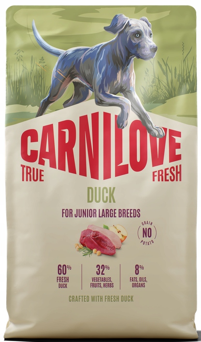 Carnilove Dog True Fresh Junior Large Breeds Duck 4kg