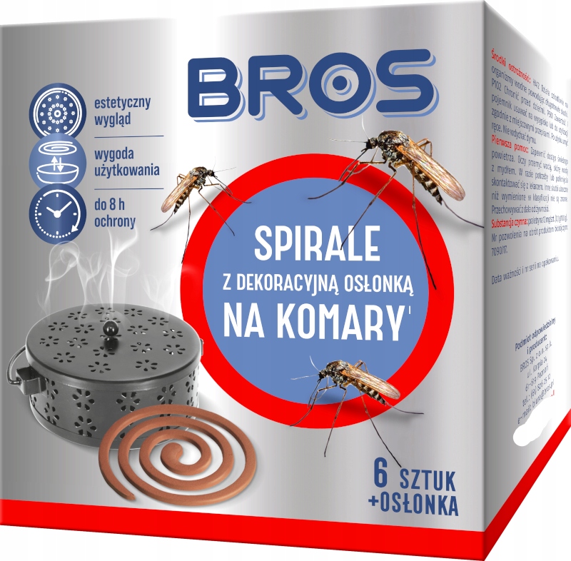 

Bros Spirale na Komary 6szt ze Stalową Osłonką
