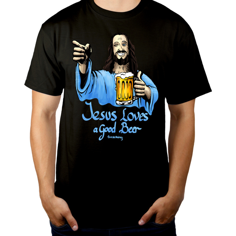 

Jesus Loves Good Beer Piwo Koszulka