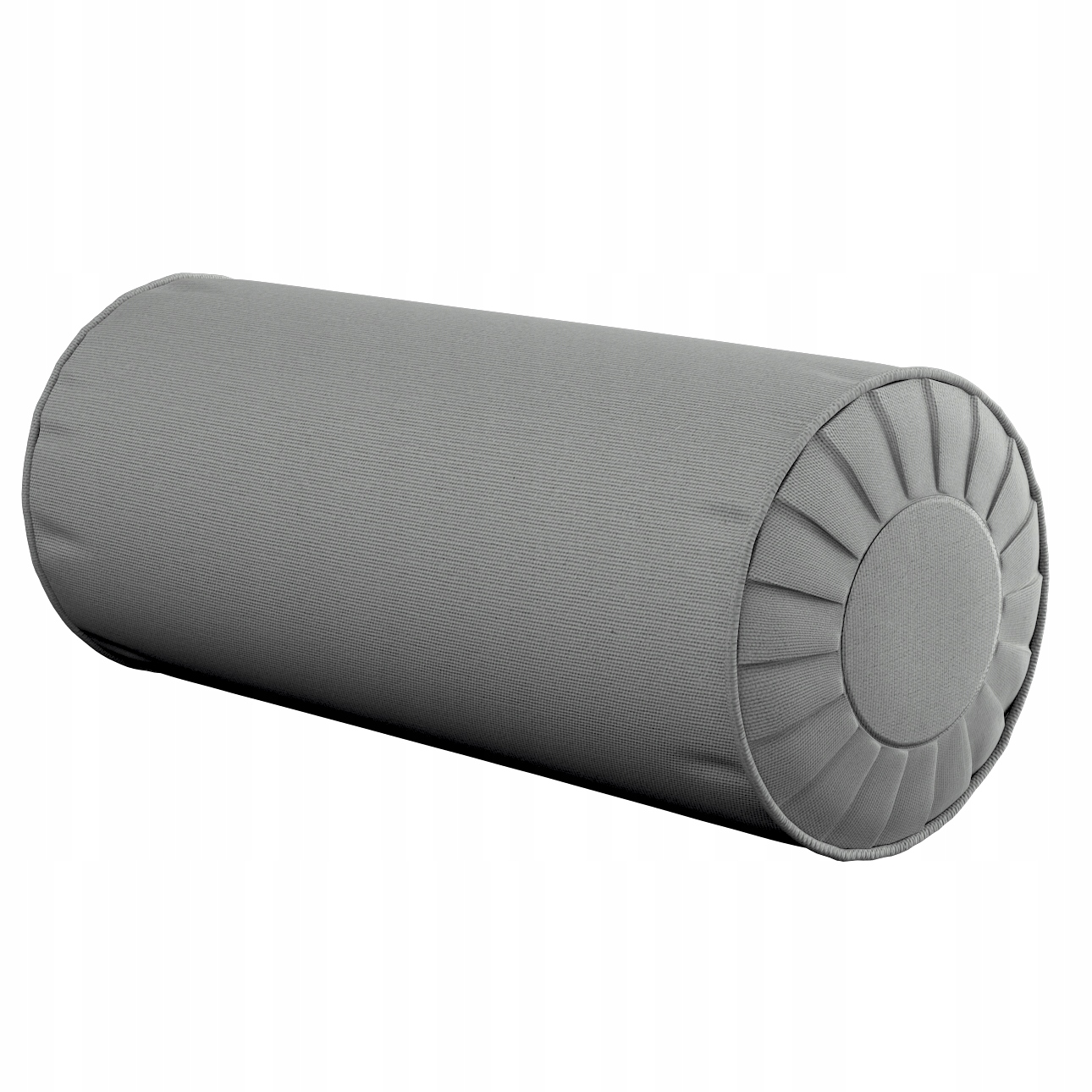 Dekoria Polštář váleček s záložkami, šedý