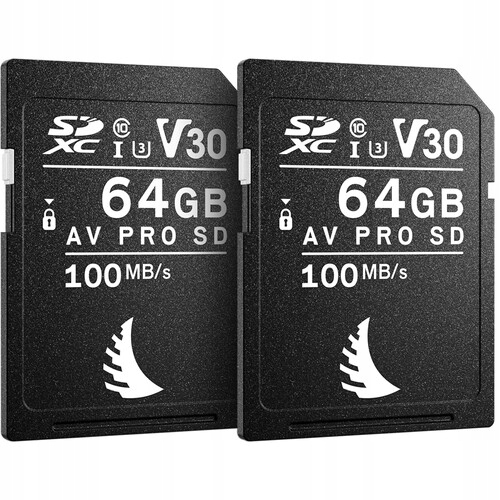 Karta pamięci Sd Sdxc Angelbird Av Pro Sd 64GB V30 Nikon Pack 2 sztuki