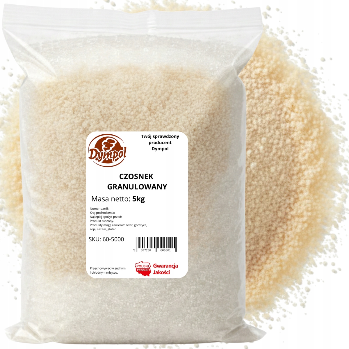 Česnek Granulovaný Sušený přírodní aromatický Koření Premium 5 kg