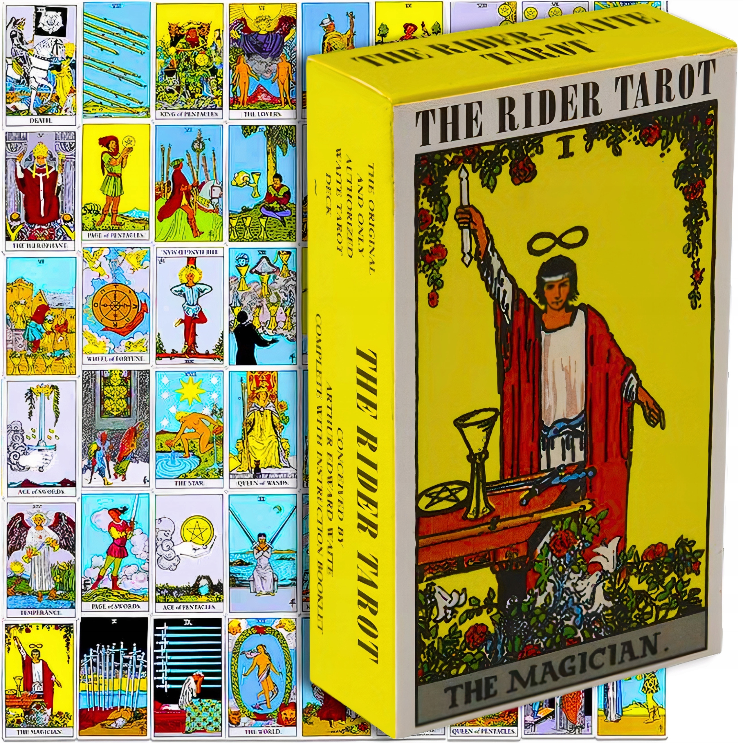 ZESTAW KLASYCZNYCH KART TAROTA THE RIDER TAROT 78 SZTUK WRÓŻBY Z KART