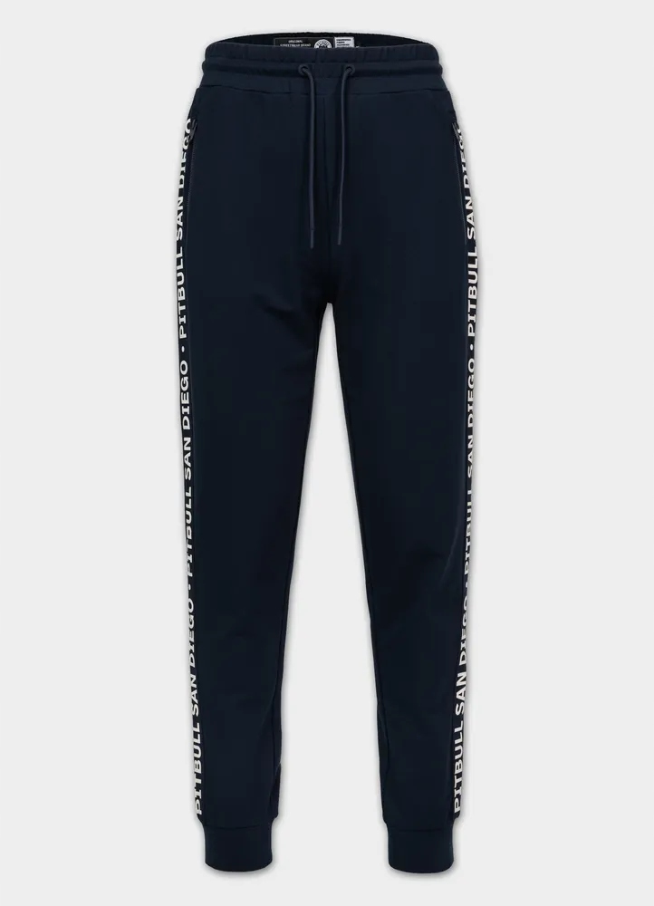 Pánské teplákové kalhoty Pitbull Tape Parker, pravidelný střih, lampasy, 3XL