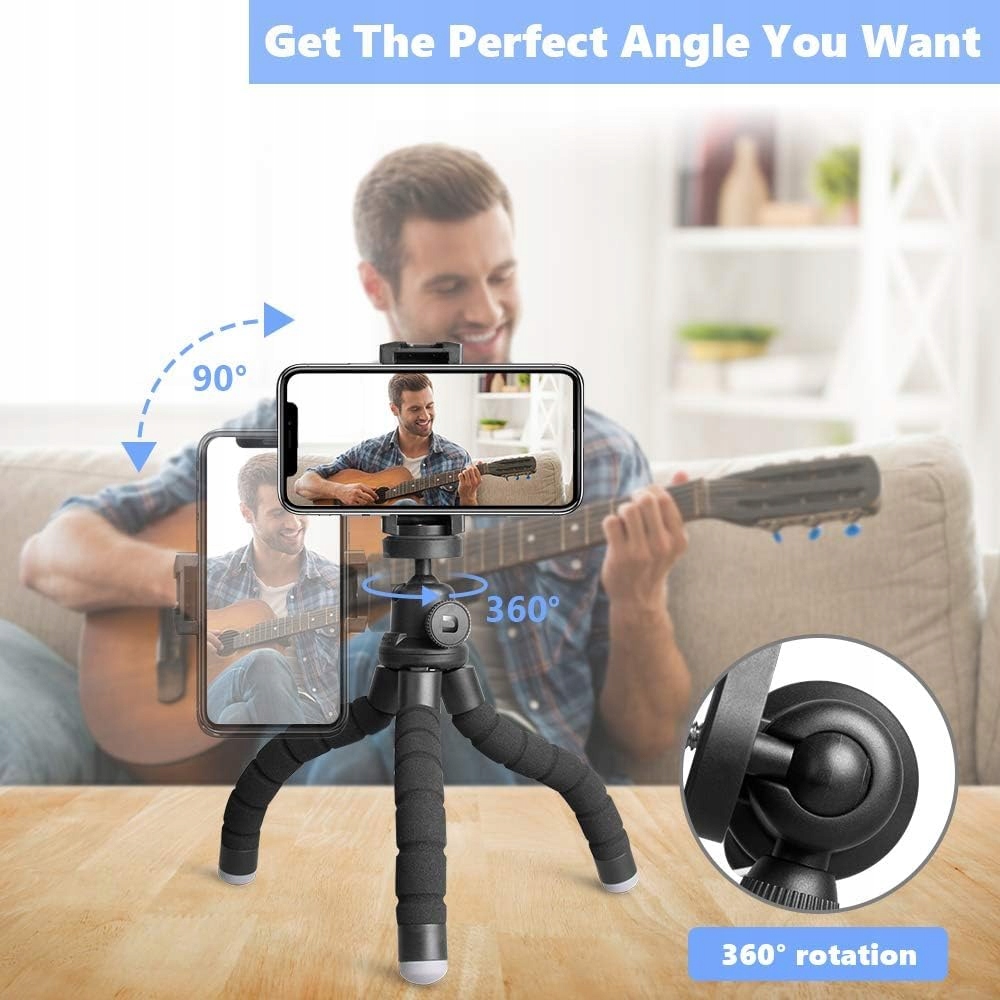 UBEESIZE Statyw Mini Do Smartfona I Kamery Z Pilotem Bezprzewodowym — miniatura 3