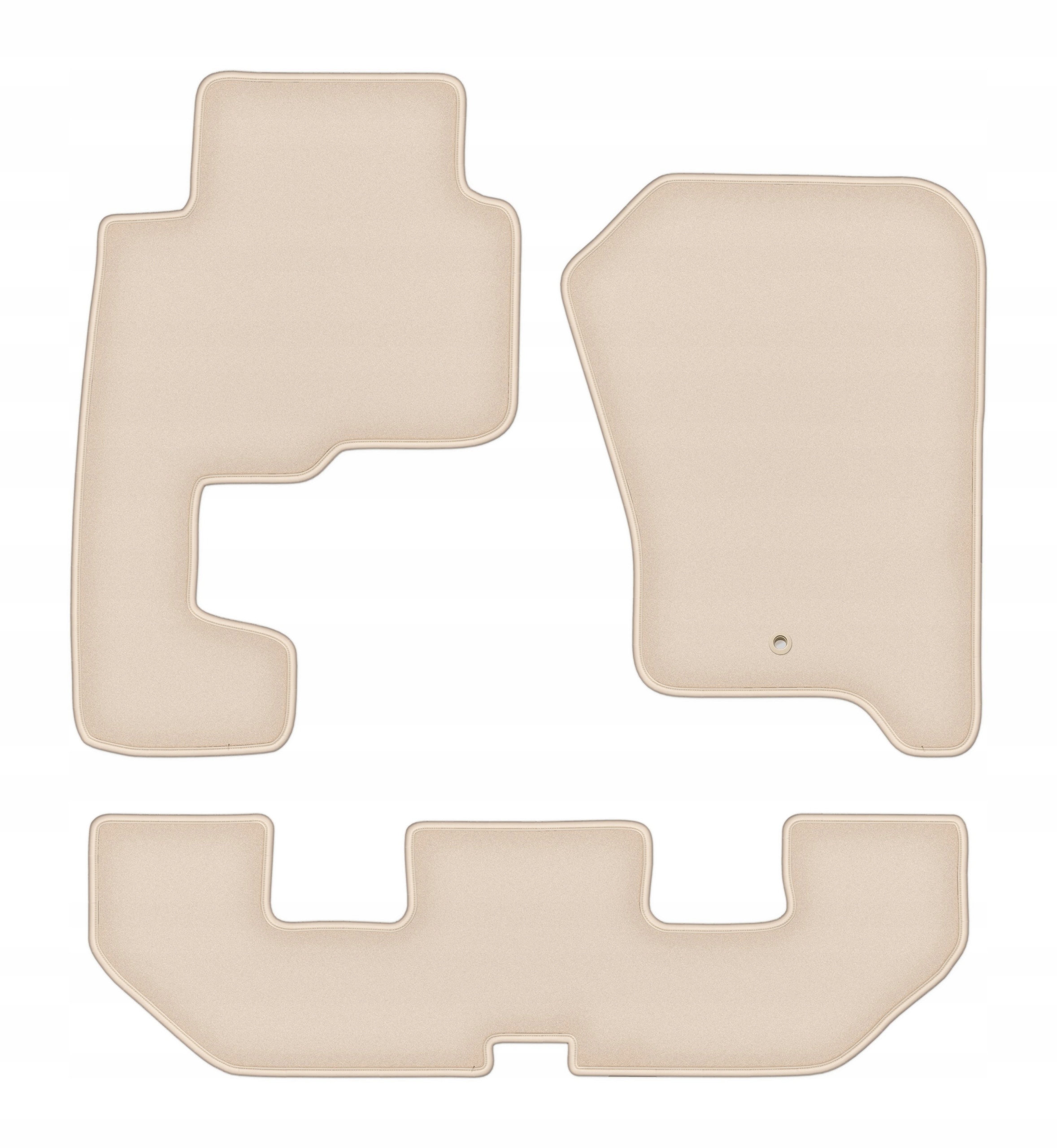 Velúrové koberčeky pre Land Rover Discovery III 2004-2009 komplet Fortuna béžové