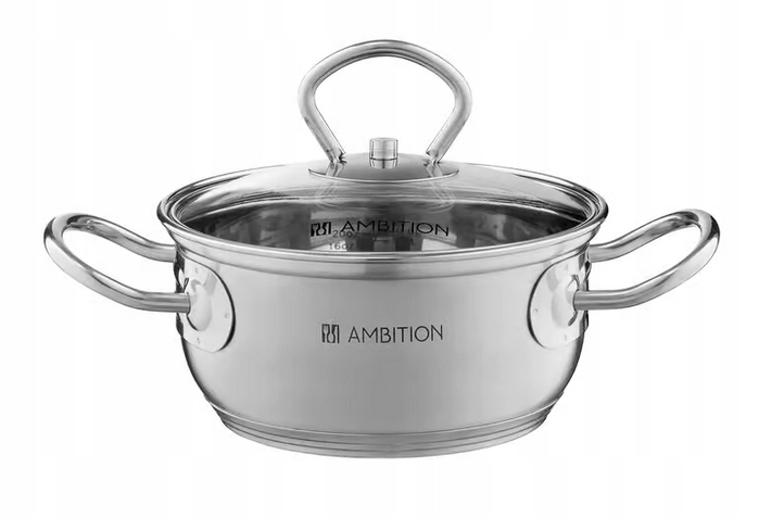 

Ambition Acero Garnek Ze Szklaną Pokrywą 14CM 1L