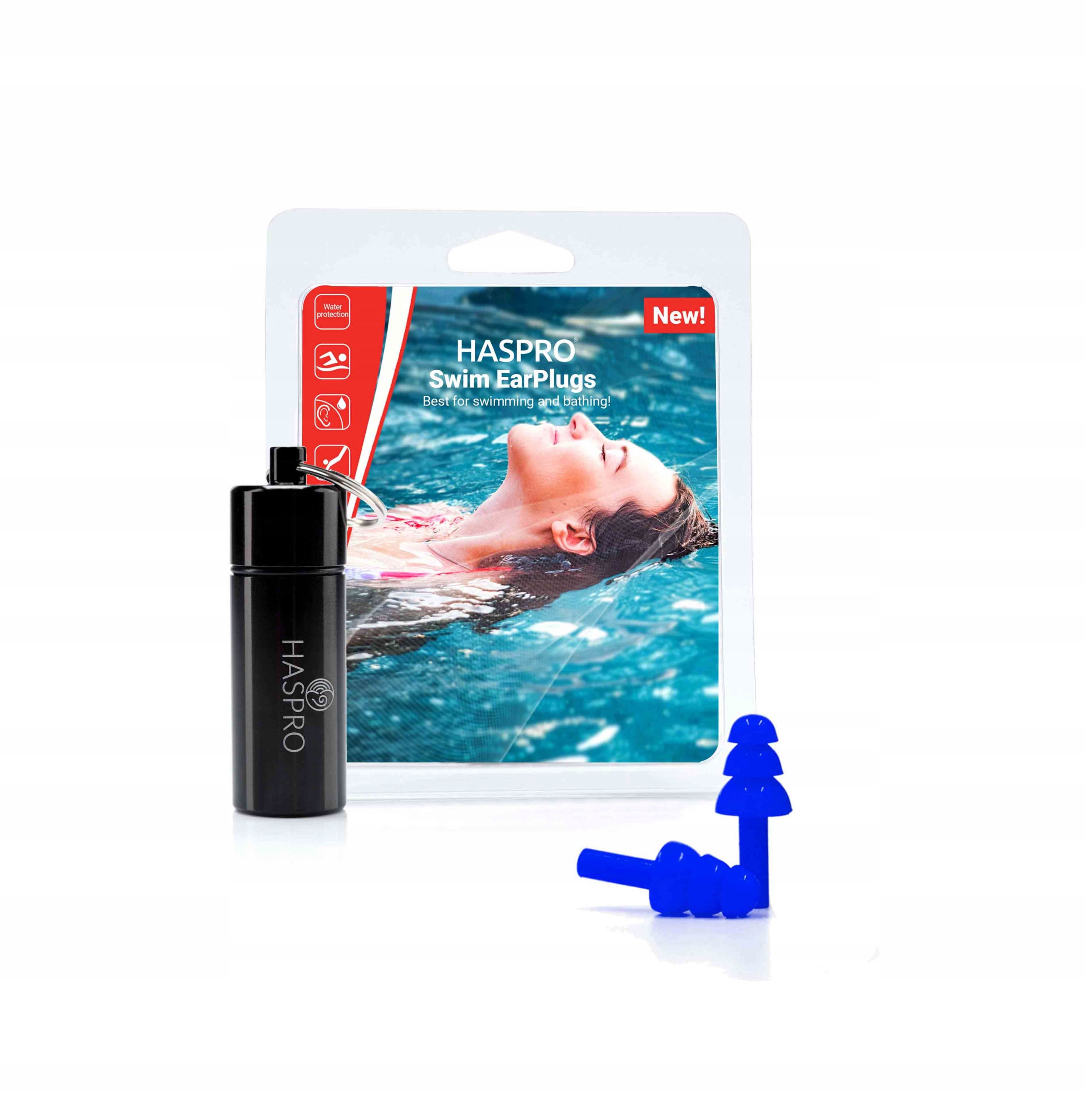 

Haspro Swim Zatyczki do uszu z pojemnikiem Basen