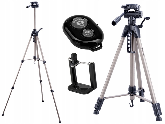 Statyw fotograficzny 160cm Pilot Uchwyt na Smartfon Telefon Zestaw 3w1