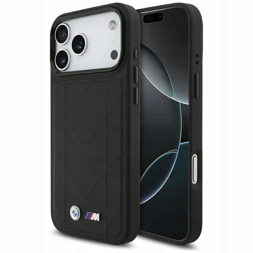 Etui Bmw M Quilted Logo MagSafe na iPhone 17 Pro Max czarne Bmw