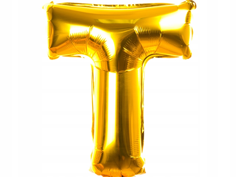 

Balony Foliowe Literki 40CM Balon Literka Złota T