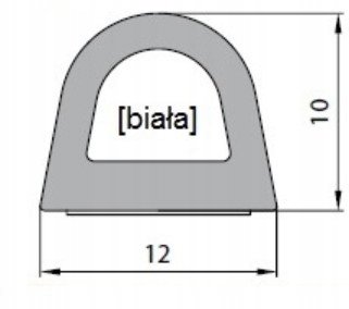 Uszczelka biała samoprzylepna typ D12x10 Kod producenta SD-54C D12x10
