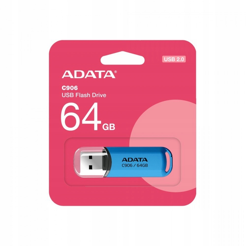 Adata Pendrive C906 64GB Usb 2.0 niebieski z zatyczką