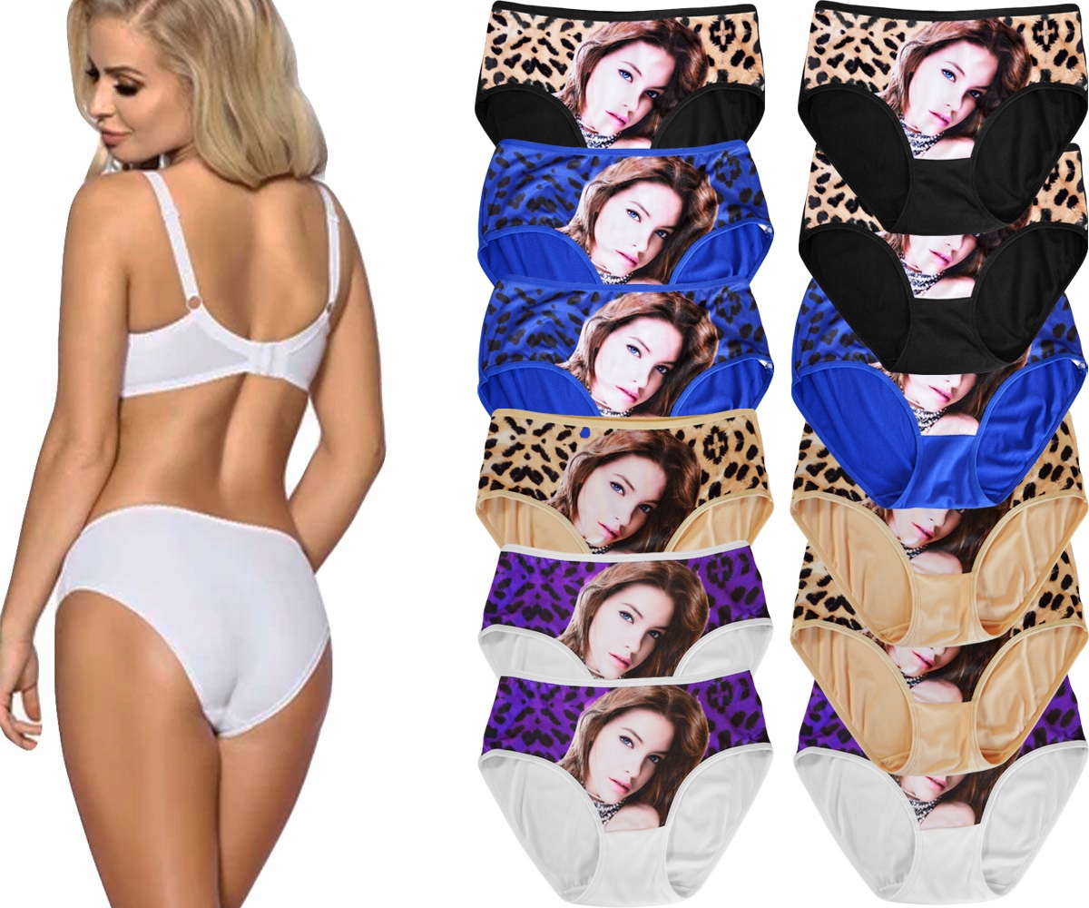 

12 Pak Majtki Damskie Figi Bambusowe Seksowne XL