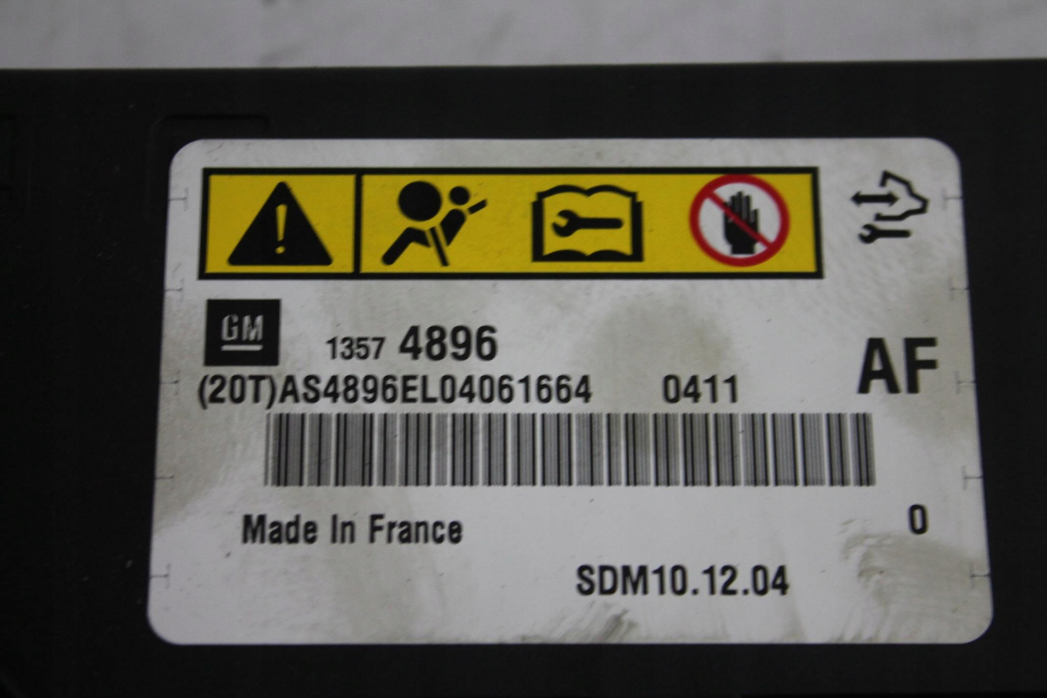 MODUŁ SENSOR AIRBAG 13574896 OPEL ASTRA J IV Typ samochodu Samochody osobowe