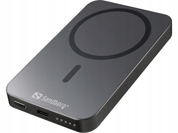 Powerbanka Sandberg Mag Wireless 5000 Alu