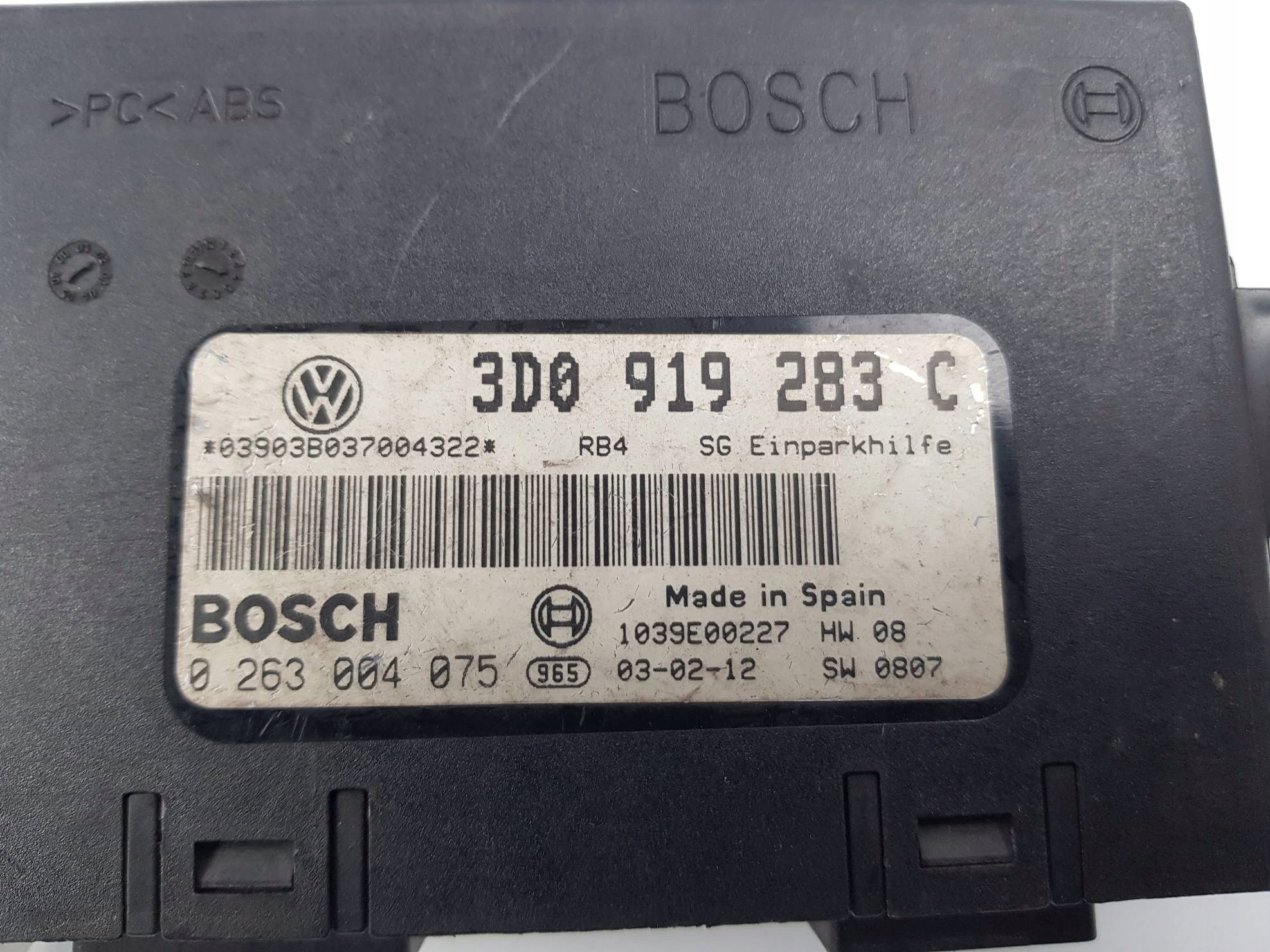 modulo parcheggio PDC 3D0919283C VOLKSWAGEN PHAETON