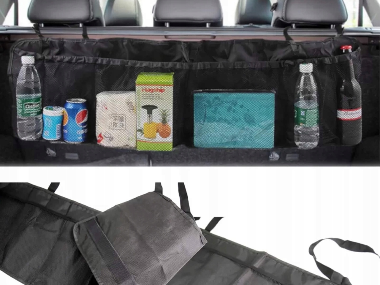 

Organizer do bagażnika auta samochodu na oparcie