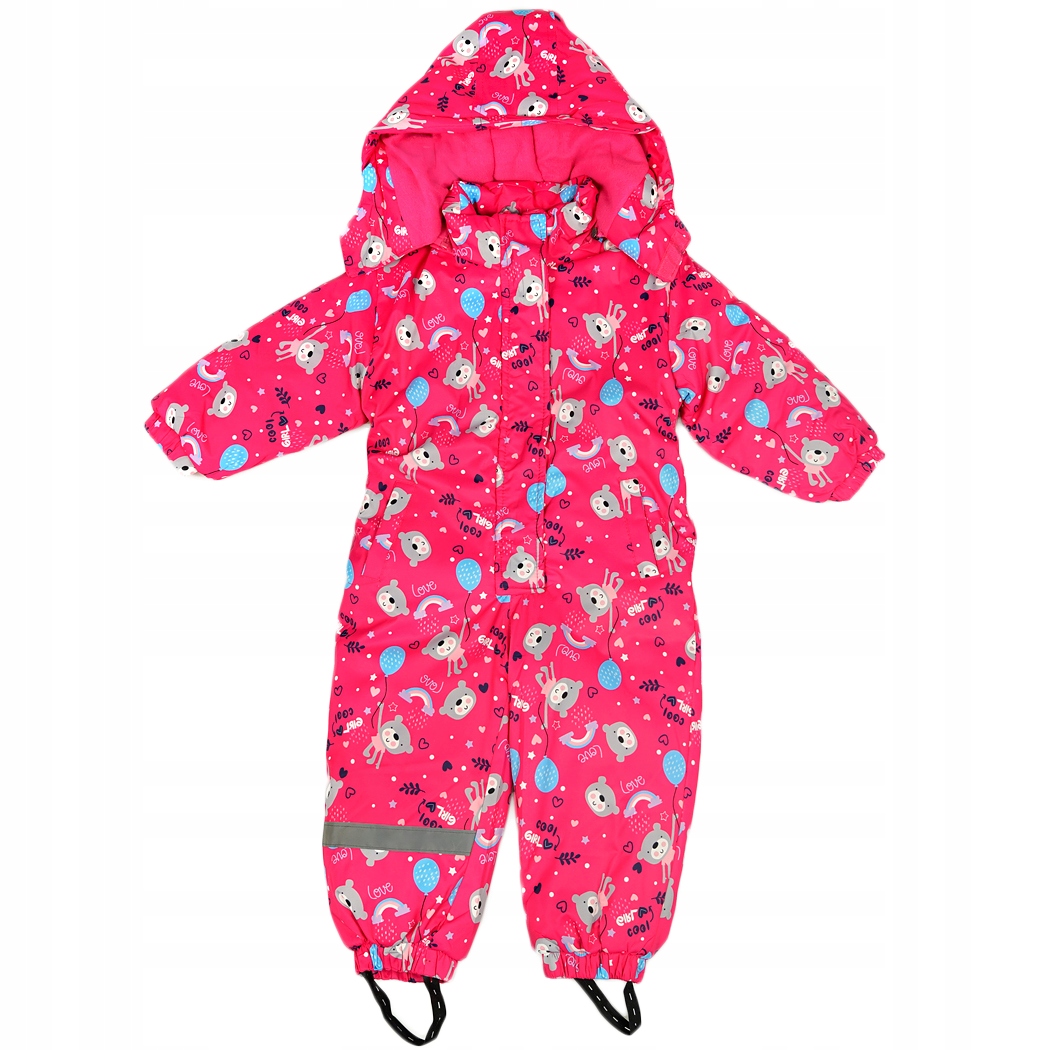 

Zimowy Kombinezon 1cz. Misie Tęcze amarant r.98